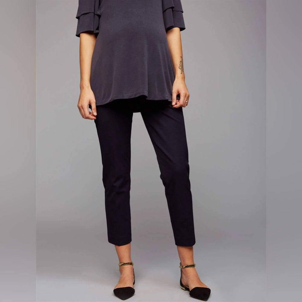 NWT A Pea in the Pod Curie Secret Fit Navy Maternity Pants - XS